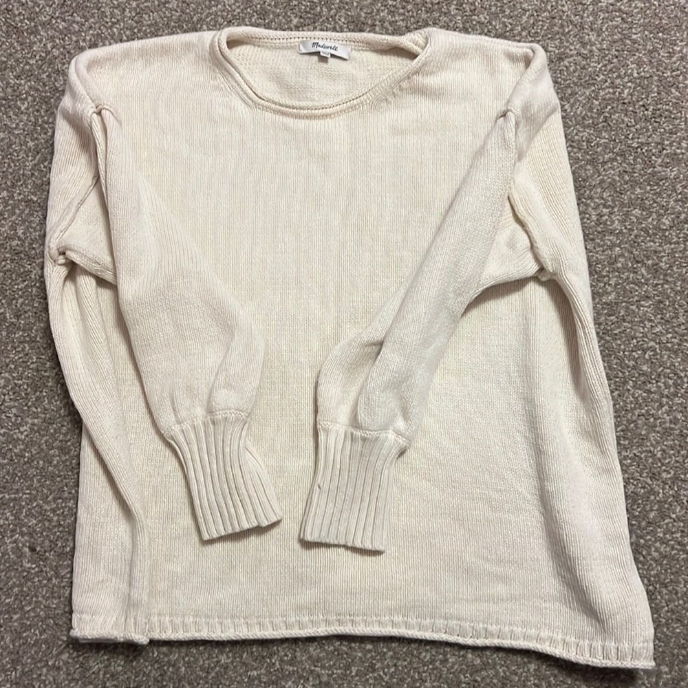 Madewell cream colored sweater, Conway pulllover roll neck oversize fit